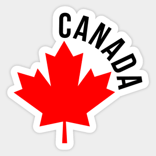 Red Canadian Maple Leaf Sticker